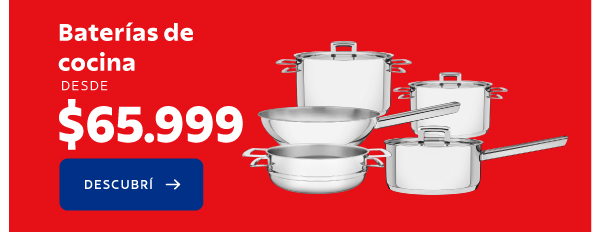 Baterías de cocina desde $65.999